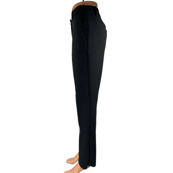 Ann Taylor Women's Black Mid Rise Straight Leg Slim Trousers Dress Pants Size 4 - Picture 2 of 4